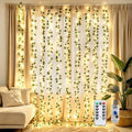 9.8Ft x 6.5Ft 200LED Artificial Ivy Fairy Lights with Remote,Fake Plant Vines Curtain String Light For Home Bedroom Living Room wall Wedding Christmas Party Office Coffee Farmhouse Dorm outdoor Decor by Unknown