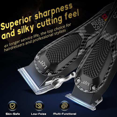 Professional Hair Clippers for Men Rechargeable Cordless Beard Trimmer & Electric Shaver, Hair Cutting Kit with LCD Display Gift for Dad, Husband, Men - Image 3