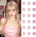 VIBILIA 18 Pcs Star Hair Clips Y2K Pink Non-Slip Snap Hair Accessories by VIBILIA