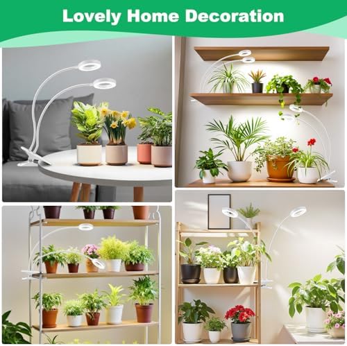 Clip Grow Lights for Indoor Plants, 3.5in Full Spectrum 2 Heads - Image 6