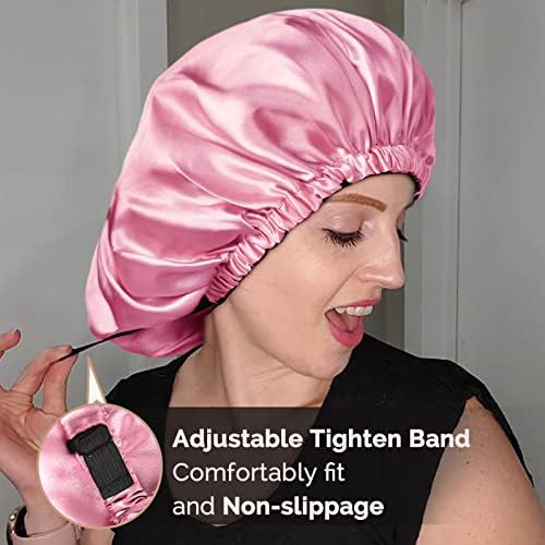 YANIBEST Satin Bonnet for Sleeping Women Men, Adjustable Hair Bonnet - Image 5