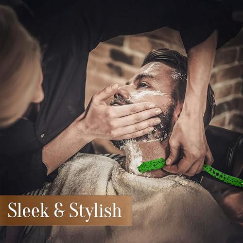 Facón Straight Razors for Men - Professional Barber Straight Edge Razor Kit with 100 Blades, Classic Stainless Steel Barbero Shaver for a Smooth & Precise Shave, Premium Barber Razor for Men's Shaving - Image 3