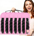 builson 6PCS Anti-Static Wig Storage & Care,wig stand hair extension holder wig bags storage with hanger Dust-Proof wig organizer for multiple wigs travel case & Accessories (pink, 6PCS(23.5inch)) by Builson