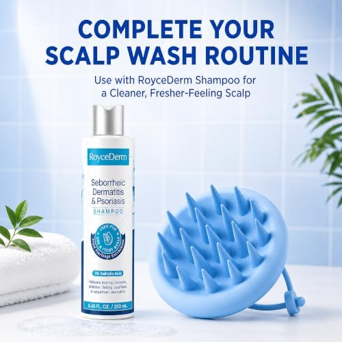 Roycederm Scalp Massager Brush Hair Scrubber – Soft Silicone Shampoo Brush for Scalp Cleansing & Massage – Wet or Dry Use - Image 7