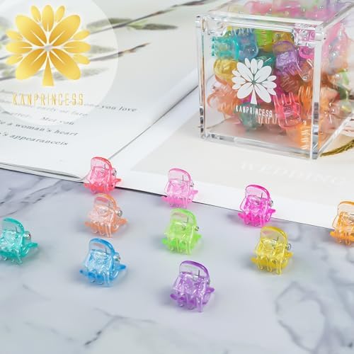KANPRINCESS 70PCS Mini Hair Clips with Fancy Box Classics Small Claw Clips for Women and Girls Hair Accessories for Gift(SET10) - Image 5