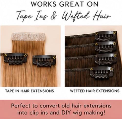 Snap On Wig Clips 16 pieces Black - Image 4