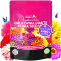 NatureZ Edge Zinnia Seeds for 2026 Planting Outdoors, Over 8250 Flower Seeds, 2 Oz, Non GMO Made in USA, Bulk Semillas De Flores para Sembrar, California Giants, Easy to Grow Zinnia Seed Mix by NatureZEdge