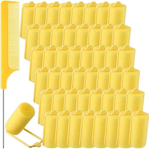 Syhood 48 Pcs Foam Hair Rollers, Sponge Rollers Bulk, Yellow, 1.18 inch by Syhood