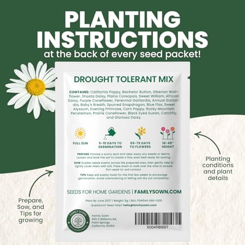 Drought Tolerant Mix – 4,000 Seeds for Planting – 2026 Season – 5 Gram Pouch - Image 4