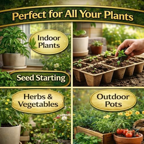 Potting Mix Soil 3 QT for Indoor Plants & Outdoor Gardening – Seed Starter Soil, All Purpose Planting Mix – Moisture Retaining, Fast Draining Soil for Seeds, Herbs, Flowers & Vegetables - Image 5