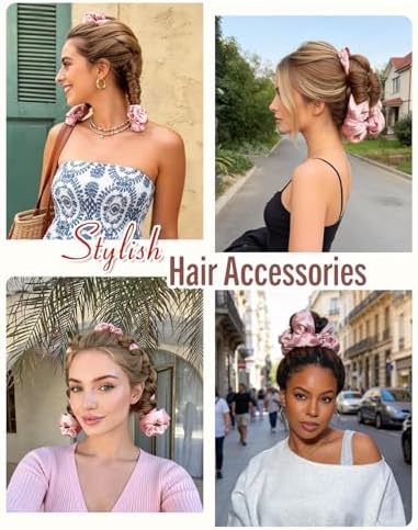 BONNET QUEEN Heatless Hair Curler for Heatless Curls Overnight, All-in-One Sleepy Tie Satin Curling Rod, Hair Curlers to Sleep In, Overnight Blowout Rods, Hair Rollers for Women Long Hair, Cream Pink - Image 5