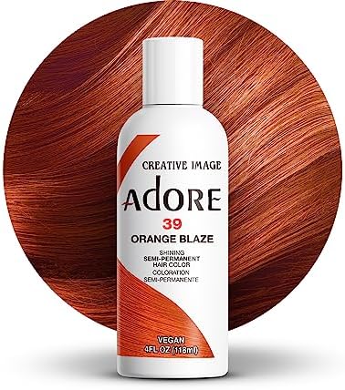 Adore Semi Permanent Hair Color, 039 Orange Blaze, 4 Fl Oz by Adore