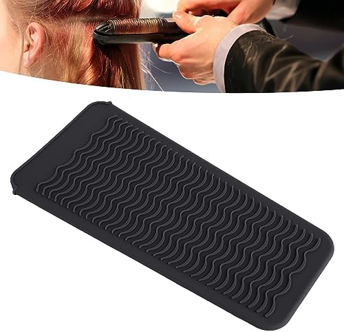 Heat Resistant Silicone Pouch for Curling Iron, Flat Ironware, Shaving Tools, Storage Bag for Hair Styling Tools, Curling Iron Holder with Anti skidding Surface, Travel Bag (Black) - Image 7