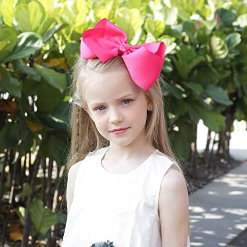 Oaoleer 8" Hair Bows Clips for Girls Tolddler Hair Accessories - Image 3