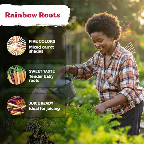 1,000 Rainbow Carrot Heirloom Vegetable Seeds for Planting, Daucus Carota - Image 4