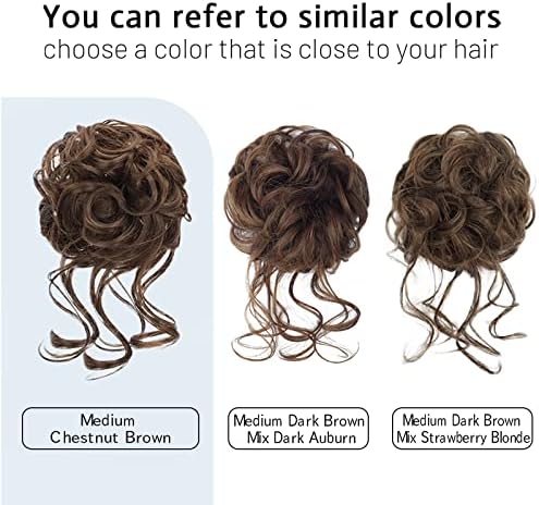 HMD 5 Pieces Messy Hair Bun Hairpiece Tousled Updo for Women - Image 3