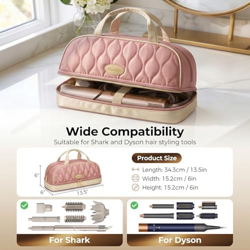 Mancro Carrying Case for Shark FlexStyle, Quilted Hair Tools Travel Bag - Image 5