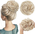 CJL HAIR Large Messy Bun Hair Piece Wavy Curly Scrunchies Synthetic Chignon Ponytail Hair Extensions Thick Updo Hairpieces for Women Cream Blonde by CJLHAIR