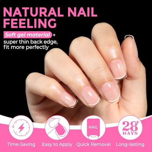 UNA GELLA Extra Short Square Nail Tips XS 216pcs Soft Gel Tips - Image 4