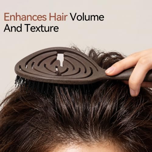 Boar Bristle Slick Back Hair Brush for Women, Detangler Brush For Fine Hair - Image 7