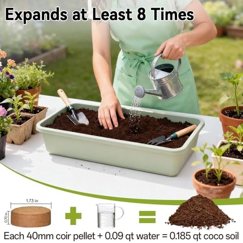 ZeeDix 50 Pack 40mm Organic Coco Coir Pellets Seed Starter Soil - Image 4