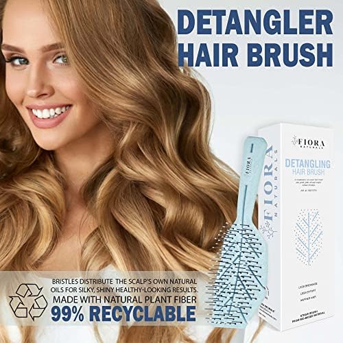 Fiora Naturals Detangling Hair Brush for Women, Detangler Hair Brush, Blue - Image 6