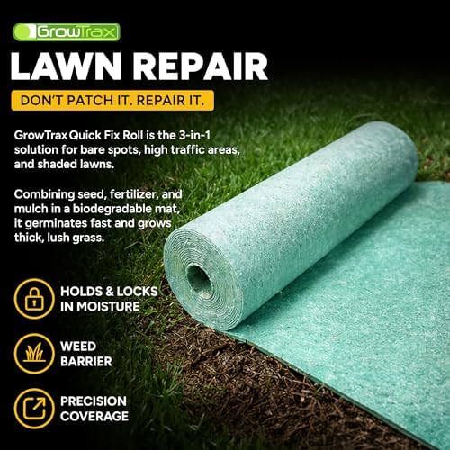 Growtrax Biodegradable Grass Seed Mat - 50 Sq Ft Bermuda Rye - Image 2