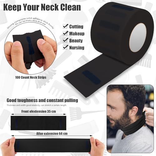 NICEMOVIC 10 in 1 Hair Cutting Barber Cape with Neck Duster Brush Barber Brush Neck Strips Hair Combs Hair Clips, Professional Barber Accessories Cleaning Supplies for Salon Haircut Styling - Image 5