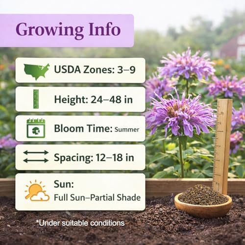 3000+ Bee Balm Seeds for Planting, Monarda fistulosa Wildflower Seeds - Image 6