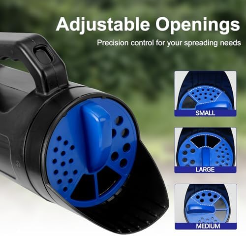 PERSZEN Handheld Spreader for Fertilizer, Grass Seed and Ice Melt, Multi-Use Seed Spreaders for Lawns with Adjustable Openings, 84 Oz Capacity Lawn Spreader for Yards and Garden Care - Image 3