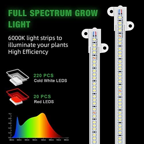 16in Plant Grow Light Strip, Full Spectrum for Indoor Plants 5V/2A - Image 4