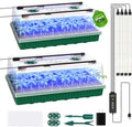 2 Pack Seed Starter Tray with Grow Light, 120-Cell Seedling Kit by MQHUAYU