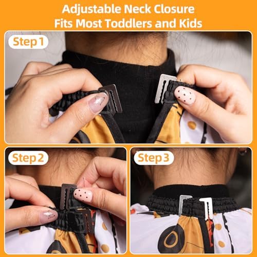 3 Pack Kids Hair Cutting Cape with Sleeves, Kids Barber Cape Haircut Cape for Boy Girls - Image 5