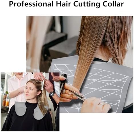 Waterproof Silicone Hair Cutting Guide Collar with Guidelines, Gray - Image 6