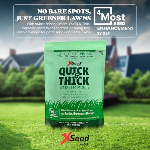 X-Seed Ultra Premium Quick and Thick Lawn Seed Mixture – Rapid Germination for Any Lawn, Dense Coverage in Sun to Shade, High-Traffic Areas, Fescue, Kentucky Blue, & Perennial Ryegrass Blend, 3lb Bag - Image 3
