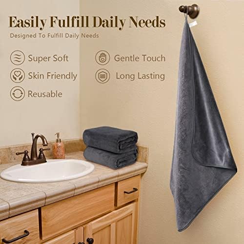 Orighty Bath Towels, Soft Feel Bath Towel, 4 Pack (27'' x 54'') - Image 5