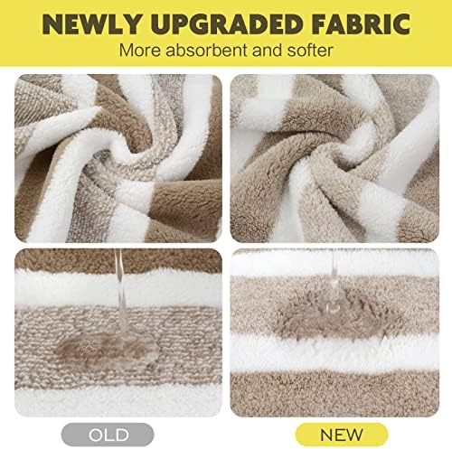 KinHwa Microfiber Hand Towels for Bathroom Soft and Absorbent Face Towels Brown Bathroom Hand Towels for SPA Hair Bath 30inchx16inch 4 Pack - Image 2