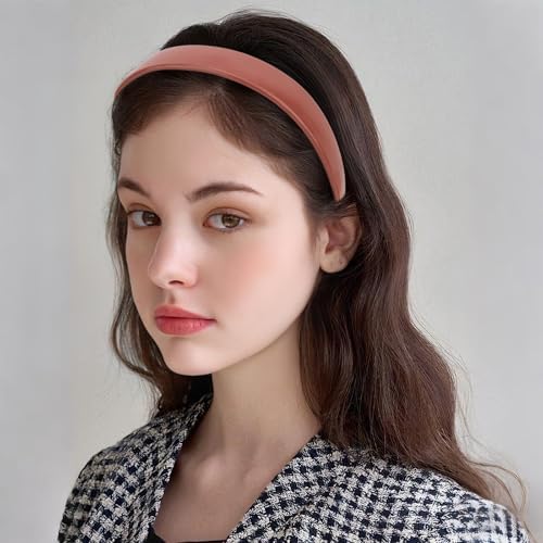 Brown Headband Faux Leather Thin Hairband Halloween Head Bands for Womens & Girls Hair Solid Simple Holiday Cosplay Head Bands Brown Hair Accessories for Women Girls - Image 6