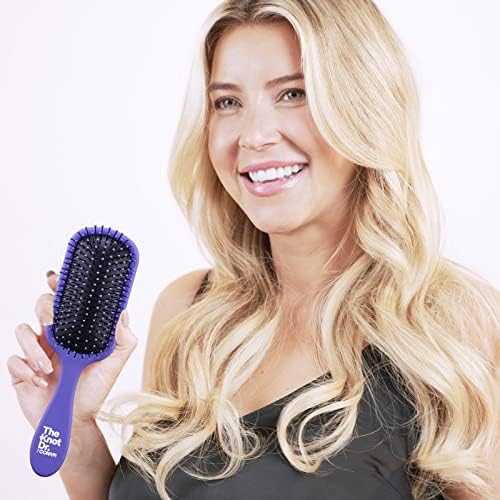 The Knot Dr. hair brush by Conair - Detangling hair brush - Removes Knots and Tangles in wet or dry hair - curly hair brush - Purple - Image 6