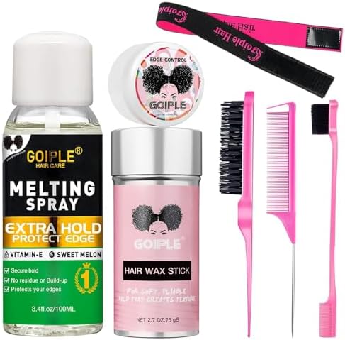 Lace Melting Spray - Glue-Less Hair Adhesive for Wigs & Extensions, Extra Hold Natural Forming Wax Stick by WOZUTUNT