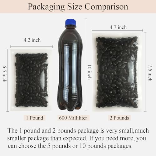 FANTIAN 2 lbs Black Pebbles for Indoor Plants, 3/8 inch Decorative Rocks, Black River Rocks for Succulent Potted Plant, Vase, Aquarium, Landscaping and Outdoor Garden Rocks - Image 4