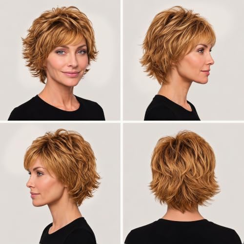 Raquel Welch Women's All-Over-Layers Short Red Wig, VOLTAGE - Image 4