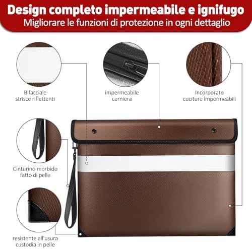 Vailoin 6200°F Fireproof Document Bag, 8 Layers of Heat Insulated Materials - Image 5