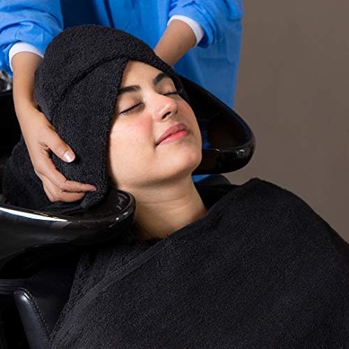 Avalon Towels Salon Towel - Black Hand Towels Bulk Pack of 24 - 100% Cotton Absorbent Spa, Facial & Gym Towel for Working Out - 16x27 Inches (Not Bleach Proof) - Image 5