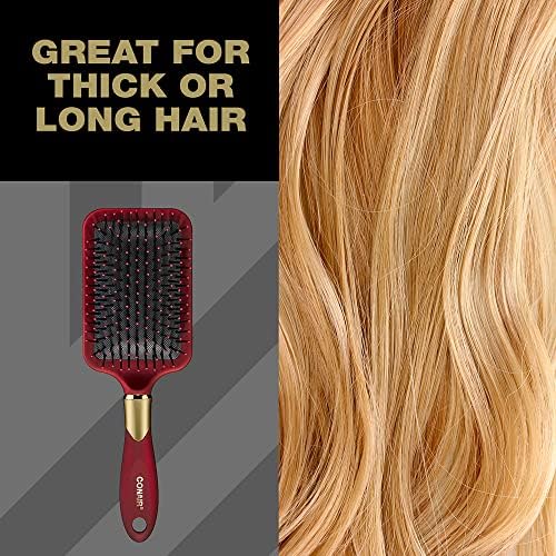 Conair Velvet Touch Hairbrush for Thick Hair, Detangler Brush with Nylon Bristles, Color May Vary, 1 Count (Pack of 2) - Image 7