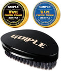 Curved 360 Wave Brush For Men - Medium Hard Palm Brush for Laying Down 360 Waves Made with Natural Boar Bristle and Wood Easy to Hold - Strong Hold Travel Size Wave Pomade Greasy 360 Layer Hair Waves by Goiple