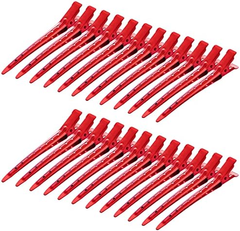 Bantoye 24 Packs Duck Bill Clips 3.35 Inch Metal Alligator Clip, Red by AiPretty