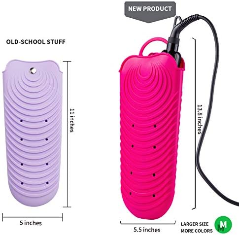 ZAXOP Silicone Heat Resistant Holder Mat Pouch for Flat Iron,Curling Iron,Hot Hair Tools(Hotpink) - Image 2