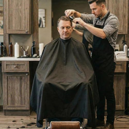 Waterproof Barber Cape 51"x59" Anti-Static Salon Cape with Adjustable Snap Closure for Hairdressing - Image 6