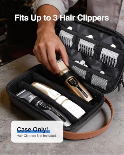 Luxtude Hair Clipper Case, Hard Barber Travel Cases for Trimmers, Guards - Image 3